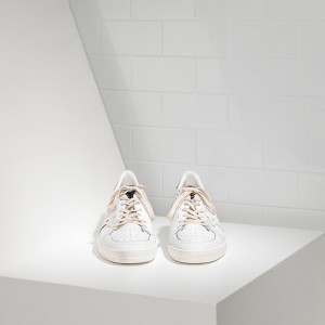 Men/Women Golden Goose Shoes Ball Star Leather In White Silver