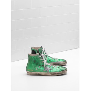 Men/Women Golden Goose Francy Shoes Canvas Star In Laminated Leather