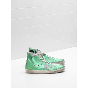 Men/Women Golden Goose Francy Shoes Canvas Star In Laminated Leather