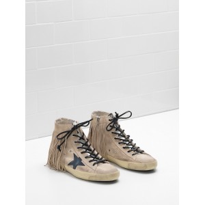 Men/Women Golden Goose Francy Shoes Suede Star And Tongue In Leather