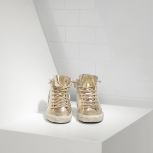 Men/Women Golden Goose Shoes Slide In Pelle White Gold Star