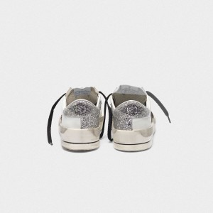 Women's Golden Goose Stardan Shoes With Leopard Print Star And Glittery