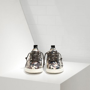 Men's Golden Goose Starter Shoes In Calf Leather Camouflage