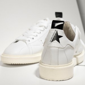 Men/Women Golden Goose Starter Shoes In Calf Leather White White Sole