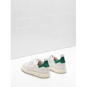 Women's Golden Goose Starter Shoes Upper In Leather White Green