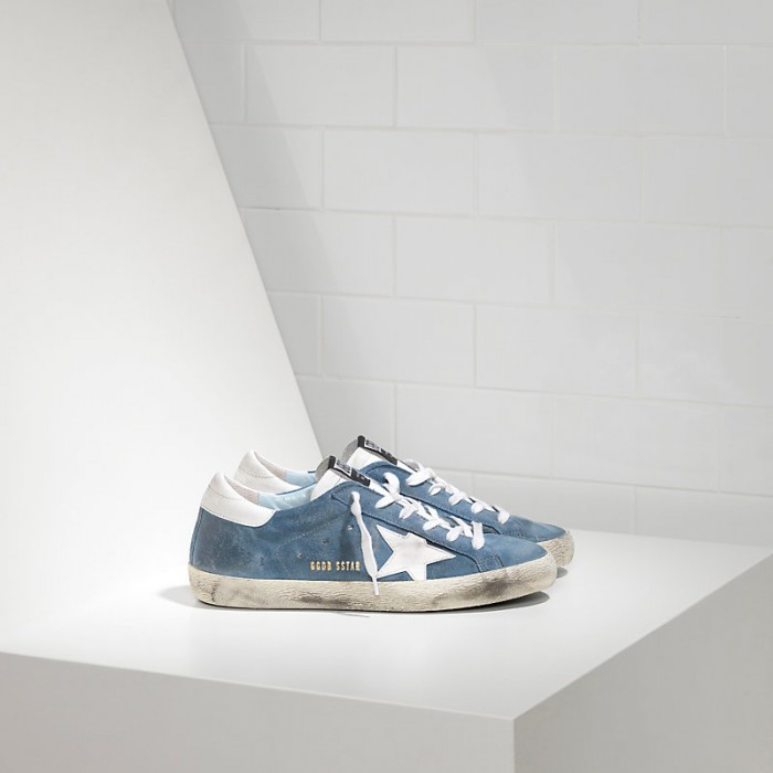 Men/Women Golden Goose Shoes Superstar Leather In Suede White Star