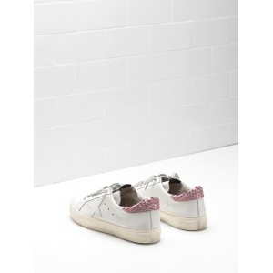 Women's Golden Goose May Shoes In Pink White Star Logo