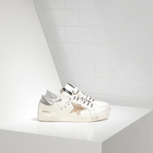Women's Golden Goose Shoes May In White Silver Gold