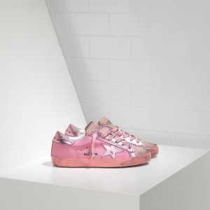 Women's Golden Goose Shoes Superstar In Monochromatic Pink