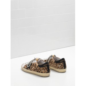 Women's Golden Goose Superstar Shoes Classic In Leopard Print