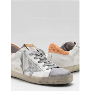 Women's Golden Goose Superstar Shoes Leather Glitter Coated Star Coated