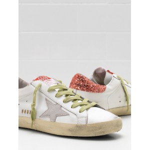 Women's Golden Goose Superstar Shoes Leather Suede Star Glitter Coated