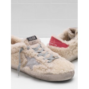 Women's Golden Goose Superstar Shoes Shearling Suede Star Leather